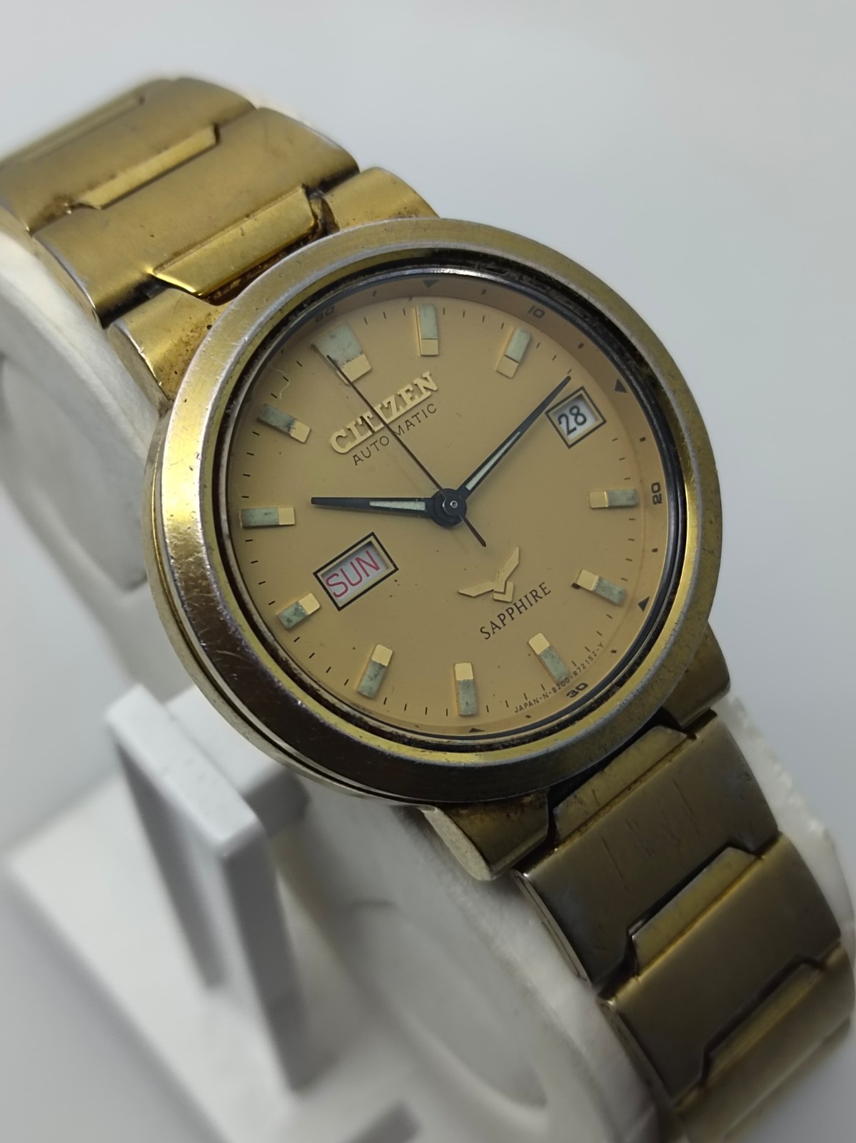 Lot of 2 Citizen Vintage Automatic Day/Date Men’s ss Japan Made Wrist Watches