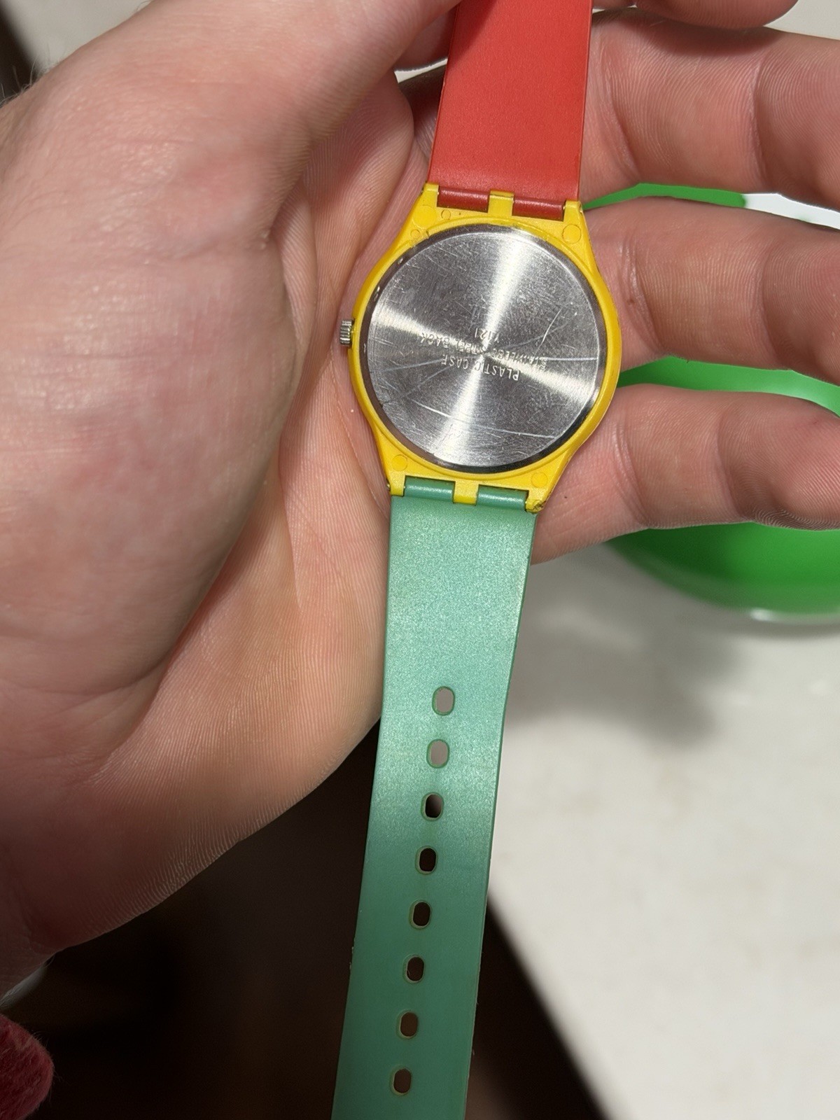 1987 M&Ms Quartz Watch WORKS Japan Movement Silicone Band Vintage M & M Mars 34