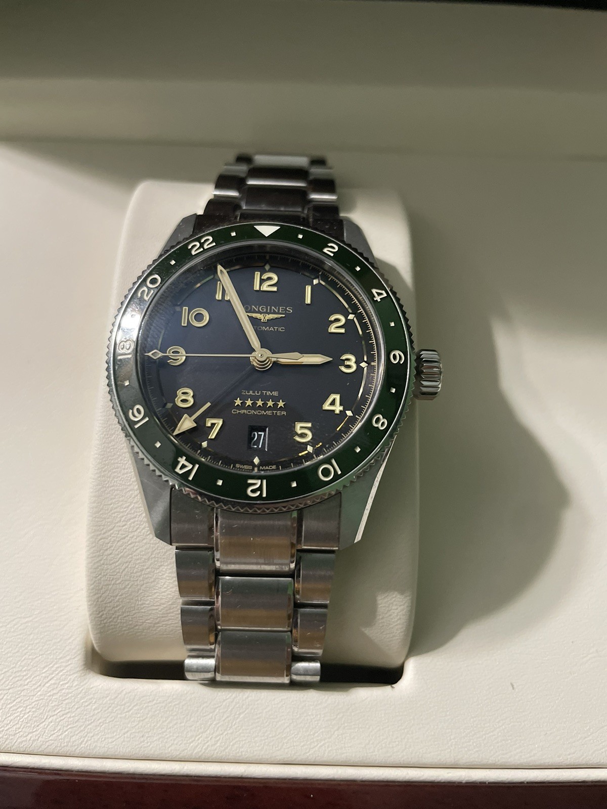 Longines Spirit Zulu Time 39mm Anthracite Dial GMT Men’s Watch L38024636
