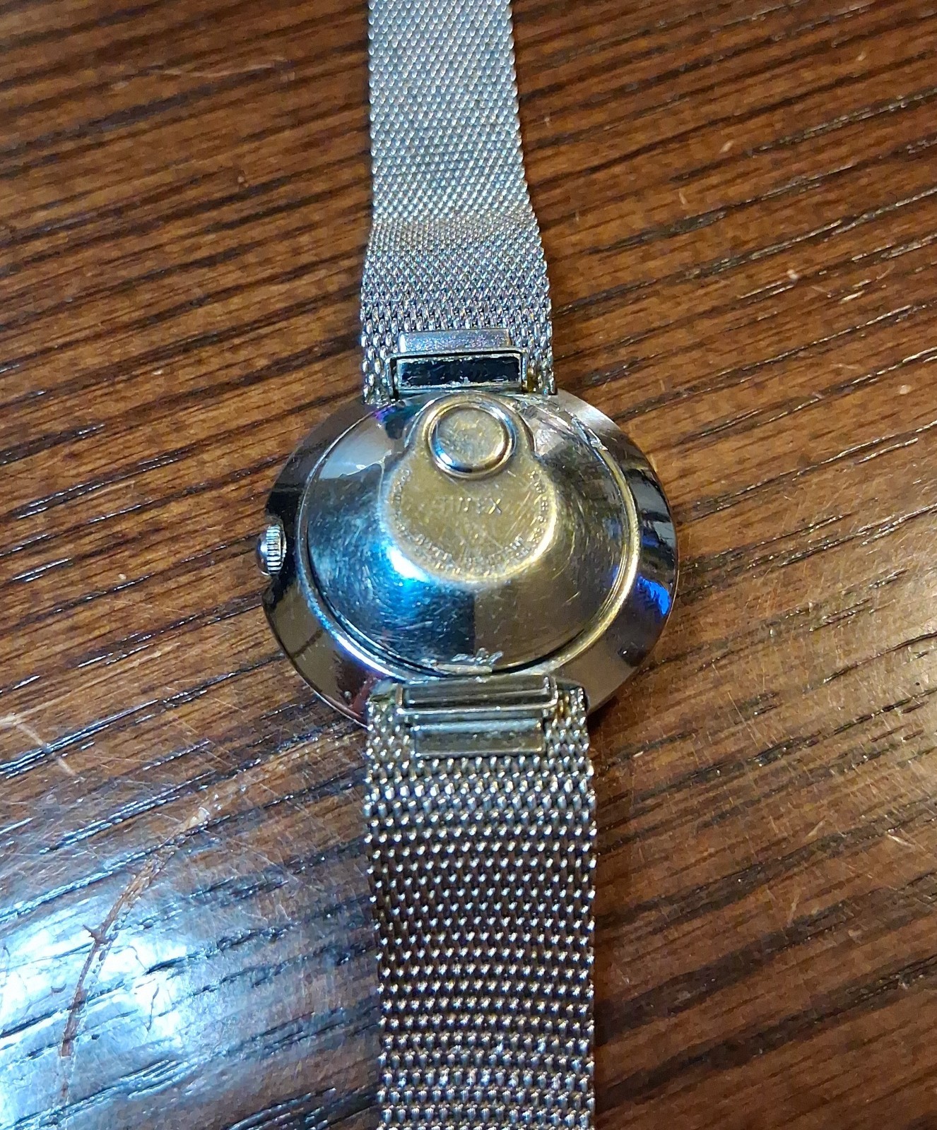 Vintage Timex Cobalt UFO Watch Chrome Stainless Mesh MCM See Pics/Description