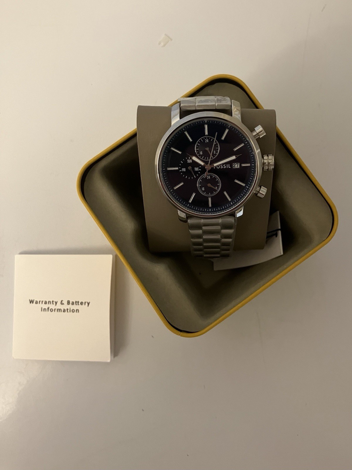 Fossil Rhett Quartz, Multifunction Blue Men’s BQ2846 Watch, Miyota JP15 Engine !