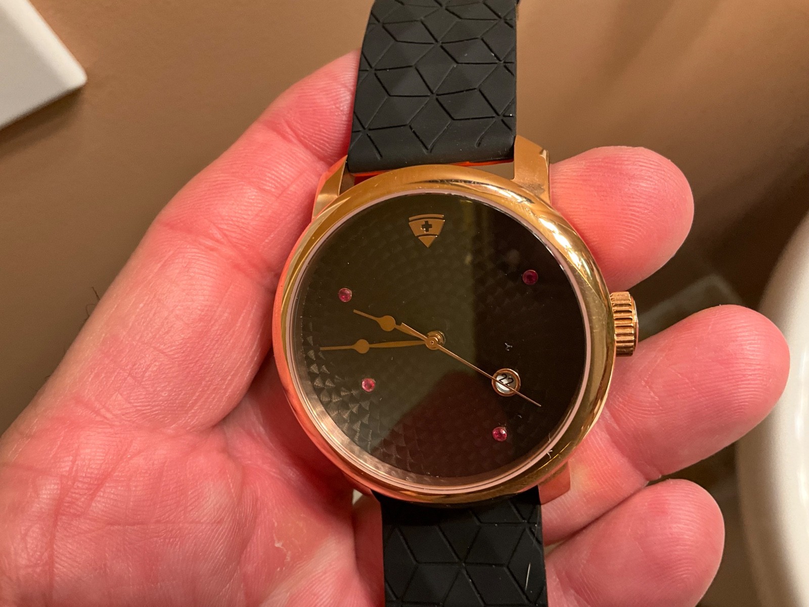 SWISS LEGEND SWI SWISS MADE RED RUBY DIAL 18 JEWEL SAPPHIRE CRYSTAL EXCELLENT!!!