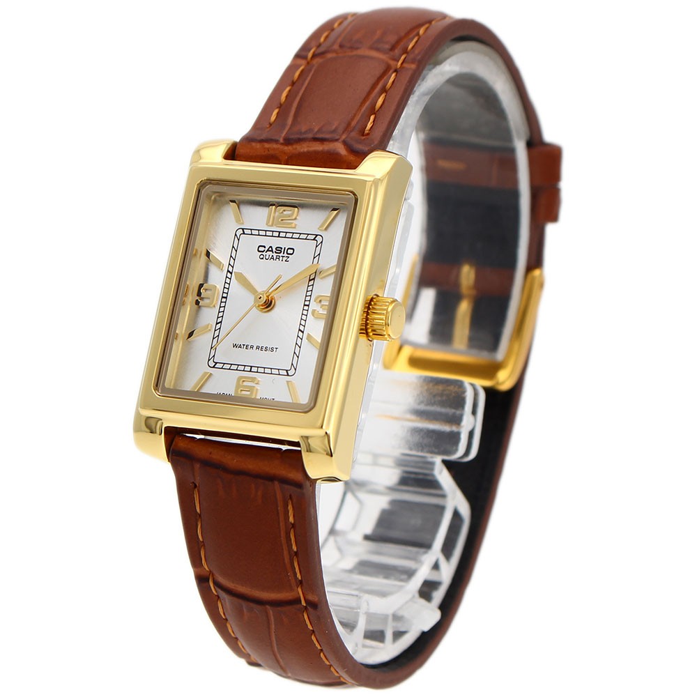 CASIO LTP-1234GLL-7A LTP-1234 LTP Quartz Analog Silver Brown