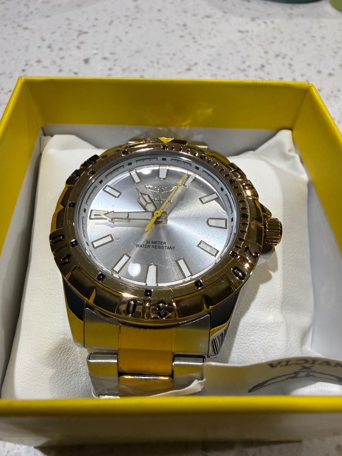 Invicta 69036 Specialty I Men 42mm Two Tone Silver Dial Quartz Watch $30
