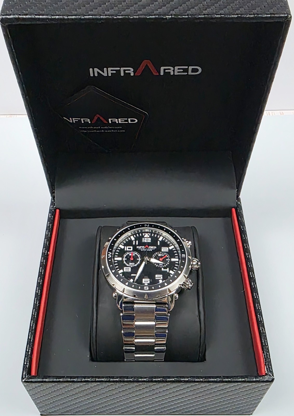 Infrared Genesis Shadow Black Link Men’s Wristwatch