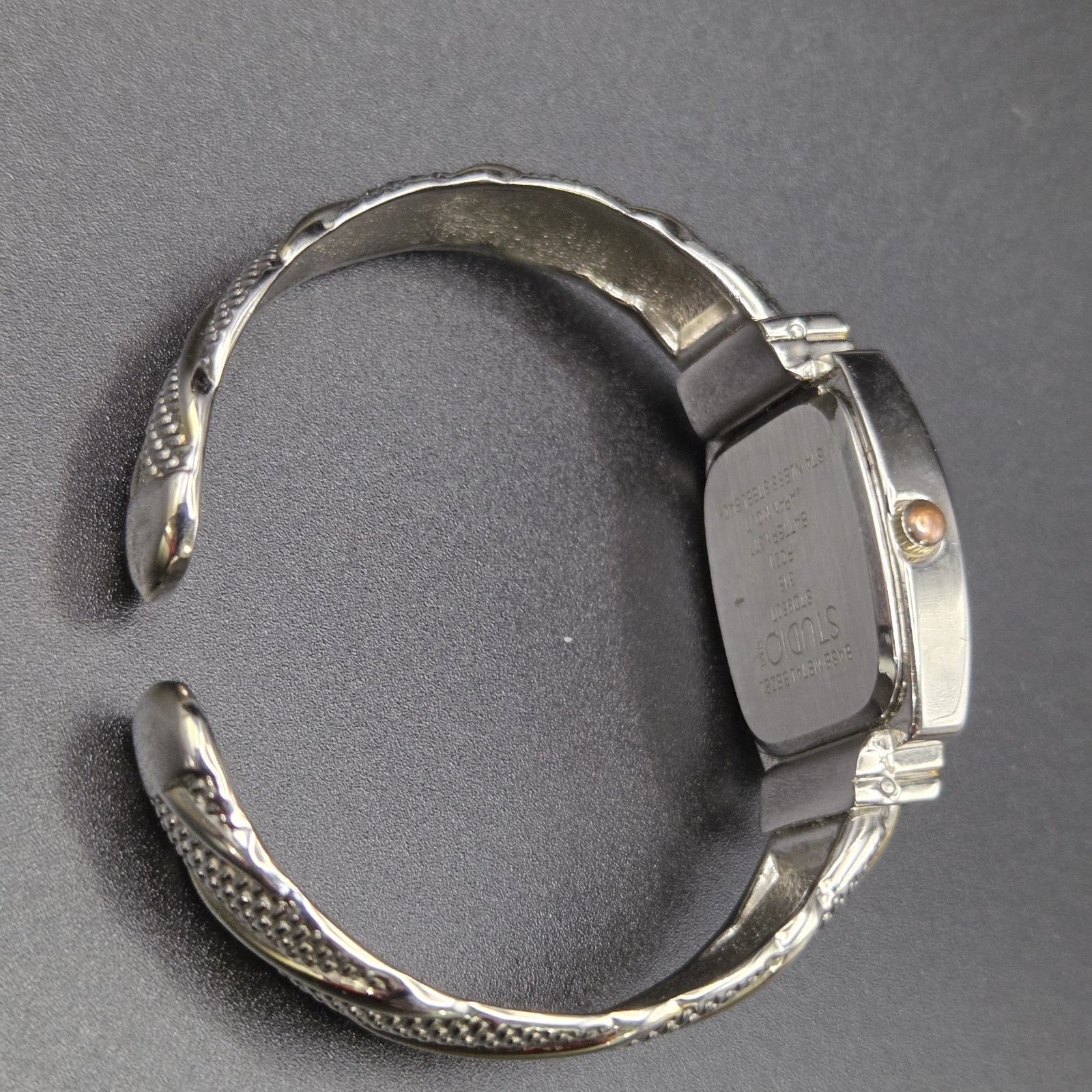STUDIO Time STD950T Cuff Bracelet Quartz Analog Women’s Watch Sz. 6″ New Battery