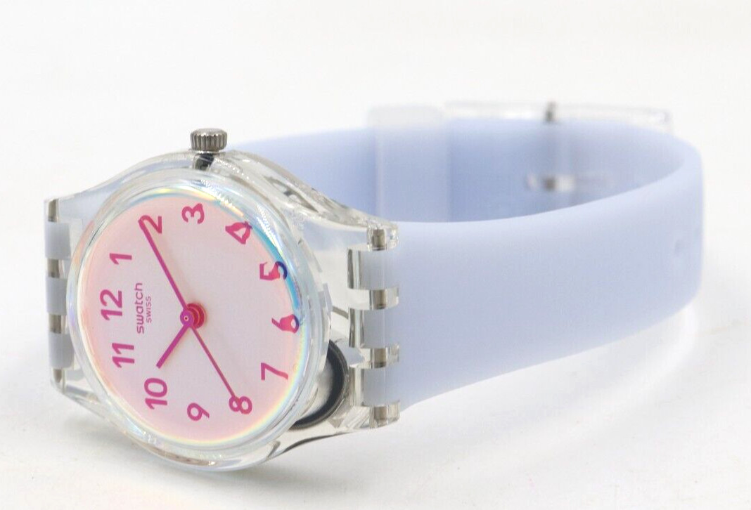 New Swiss Swatch CASUAL BLUE Petite Silicone Women Watch 25mm LK396 $70
