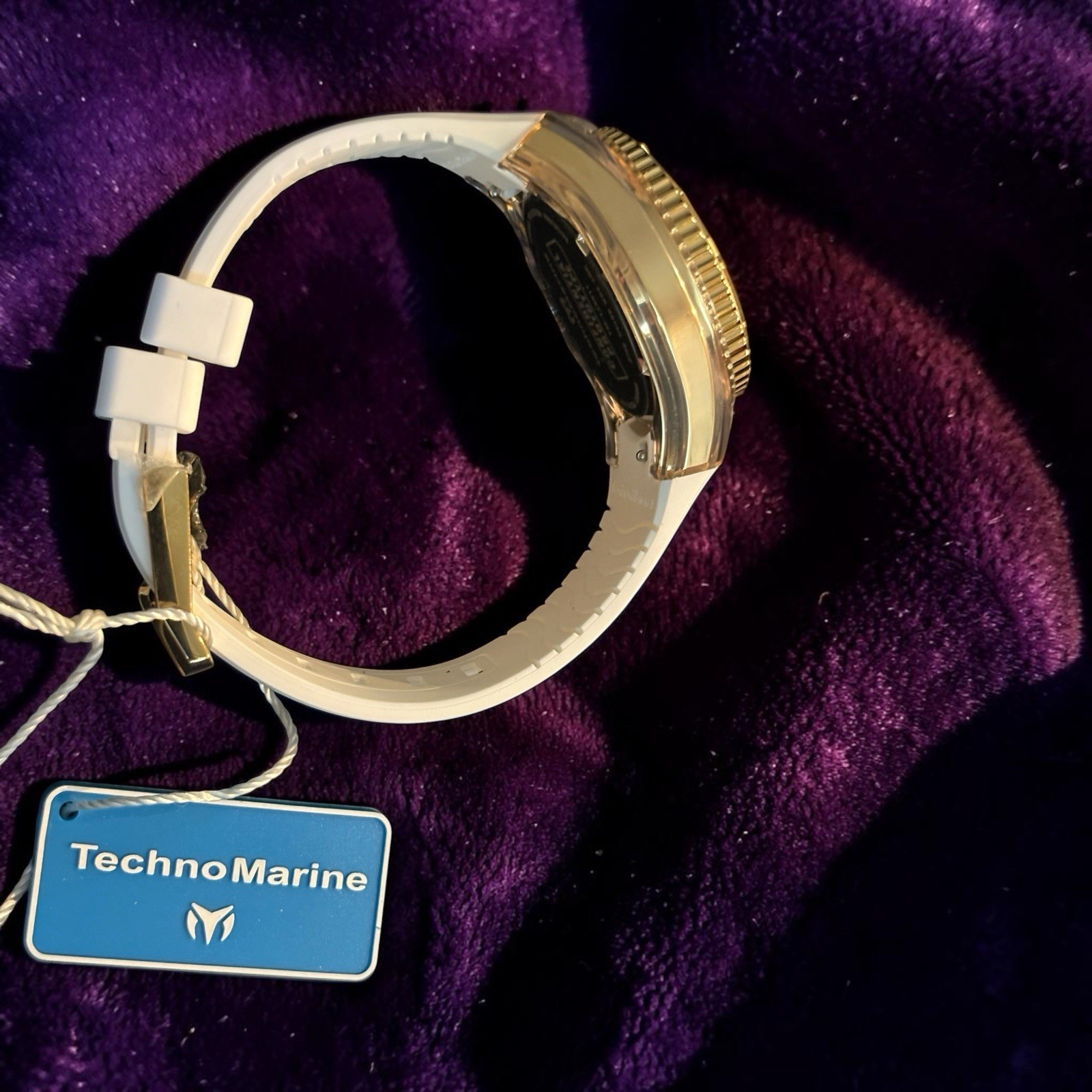 TechnoMarine Cruise Chronograph Gold Dial White Strap Confidential Prototype