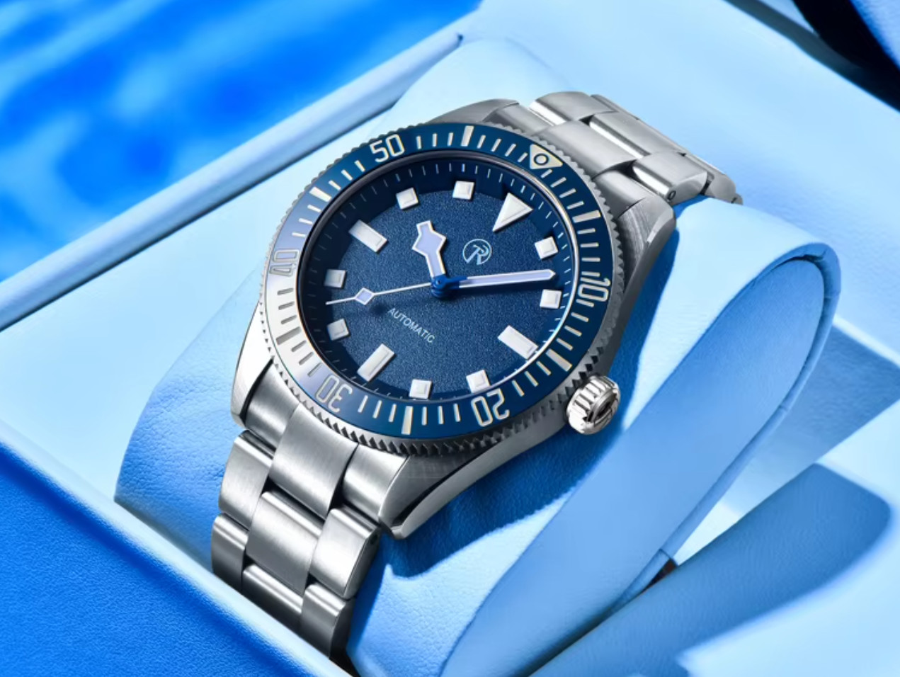 NEW ROLLS TIMI RT7910 ALL STEEL DIVE WATCH SEIKO NH35 SAPPHIRE CERAMIC 100m BGW9