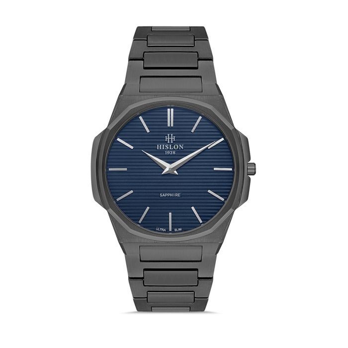 Hislon Men’s Watch Ultra Slim Sapphire Glass All Black Red Dial New Collection