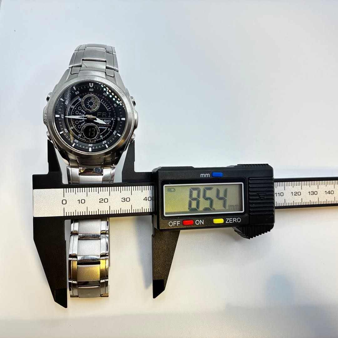 Casio Edifice EFA-116 AnaDigi Chronograph Quartz Mens Watch Black Japan