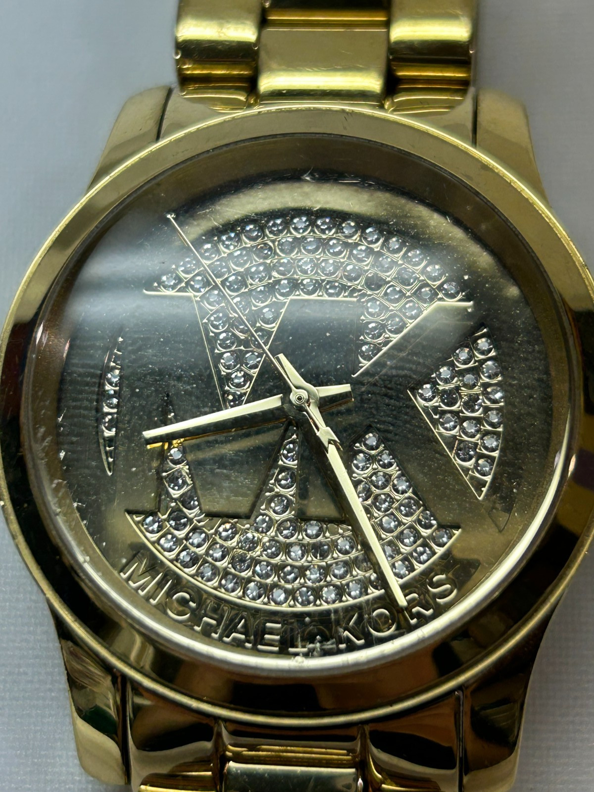Michael Kors Runway Rose Gold Tone MK Logo Dial Watch MK5852