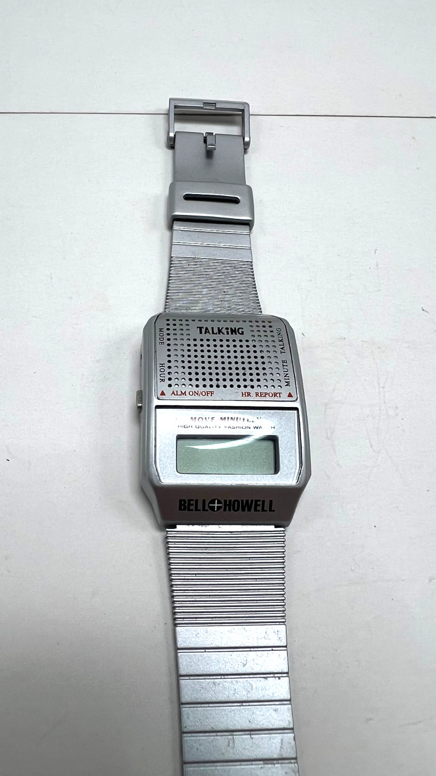 BELL & HOWELL VINTAGE Talking Watch Voice Response LCD Alarm Wristwatch