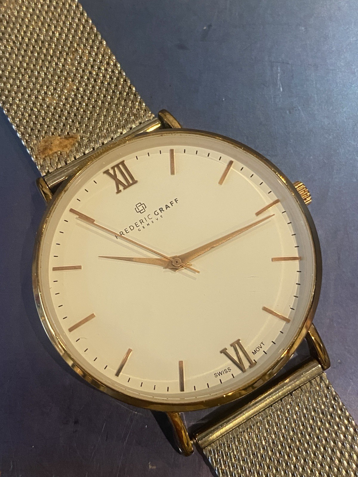 FREDERIC GRAFF GENEVE WATCH. GOLD PLATED. SAME DAY DESPATCH FREE POST