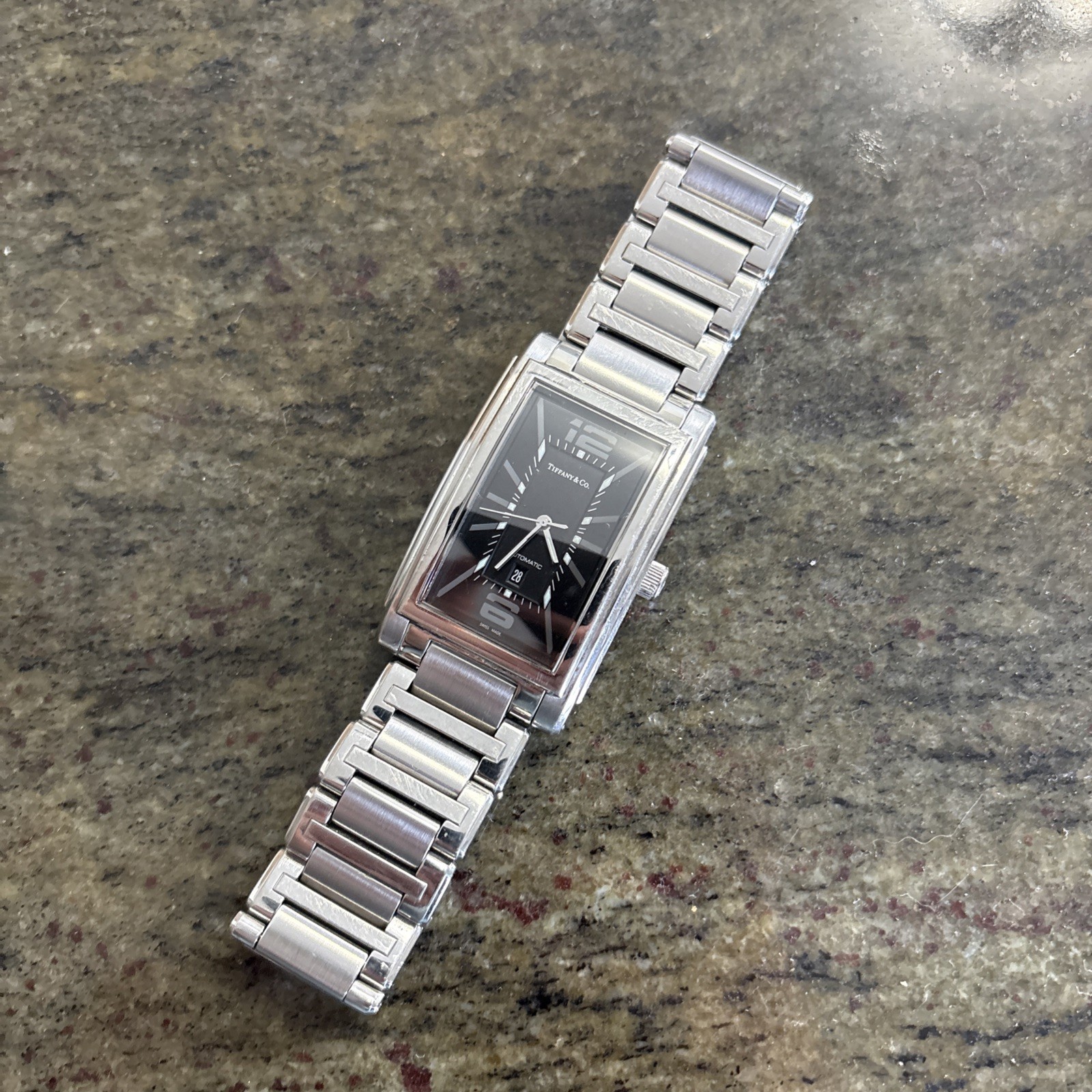 Tiffany & Co. Grand Square Z0031.68.10A10A00A Date Automatic Men’s Watch 29mm