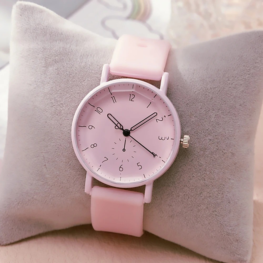 Pink Digital Simple Women Dresses Brand Watches Fashion 2023 New Casual Silicone
