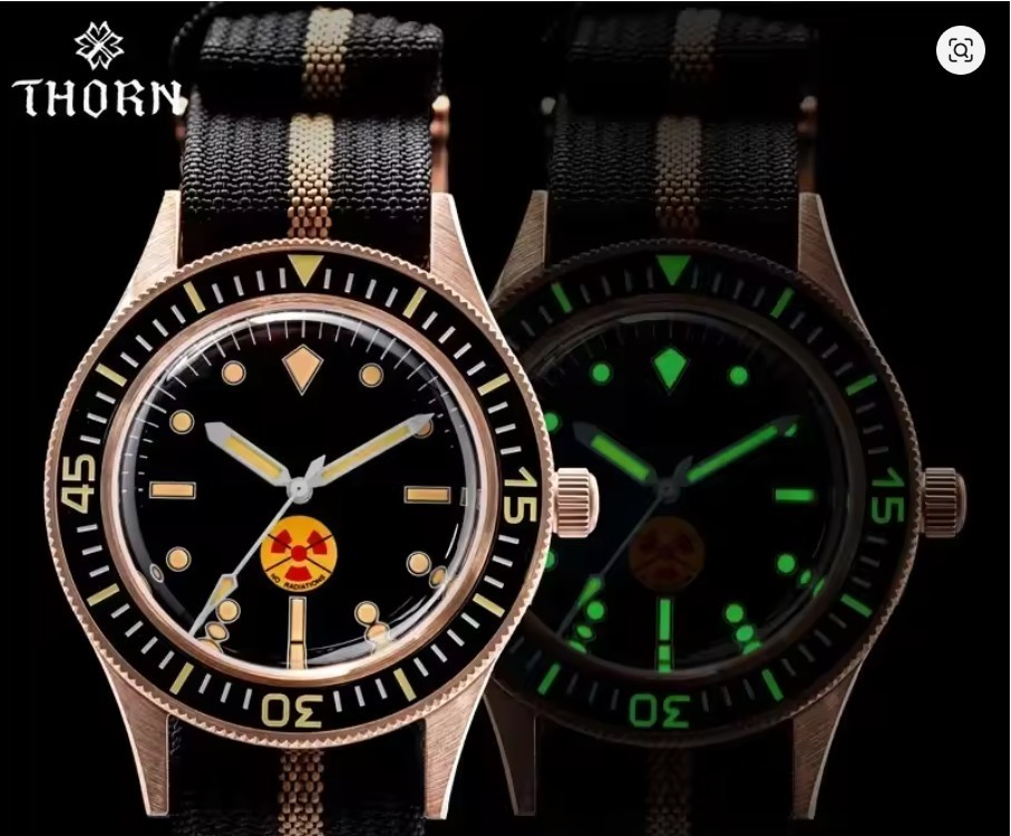 THORN Fathoms Fifty CUSN8 Bronze NH35A Diver 200M Automatic Watch No Radiations