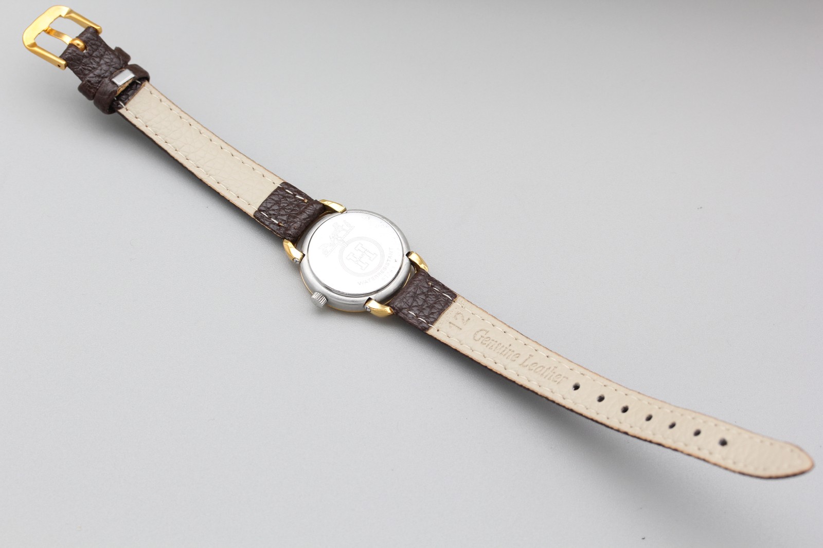 Serviced【Near MINT / Box】HERMES Pullman 24mm Gold Dial Quartz Date Women’s Watch