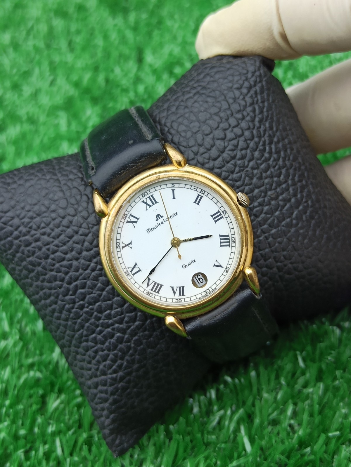Authentic MAURICE LACROIX Quartz Men’s Wristwatch Swiss 90s