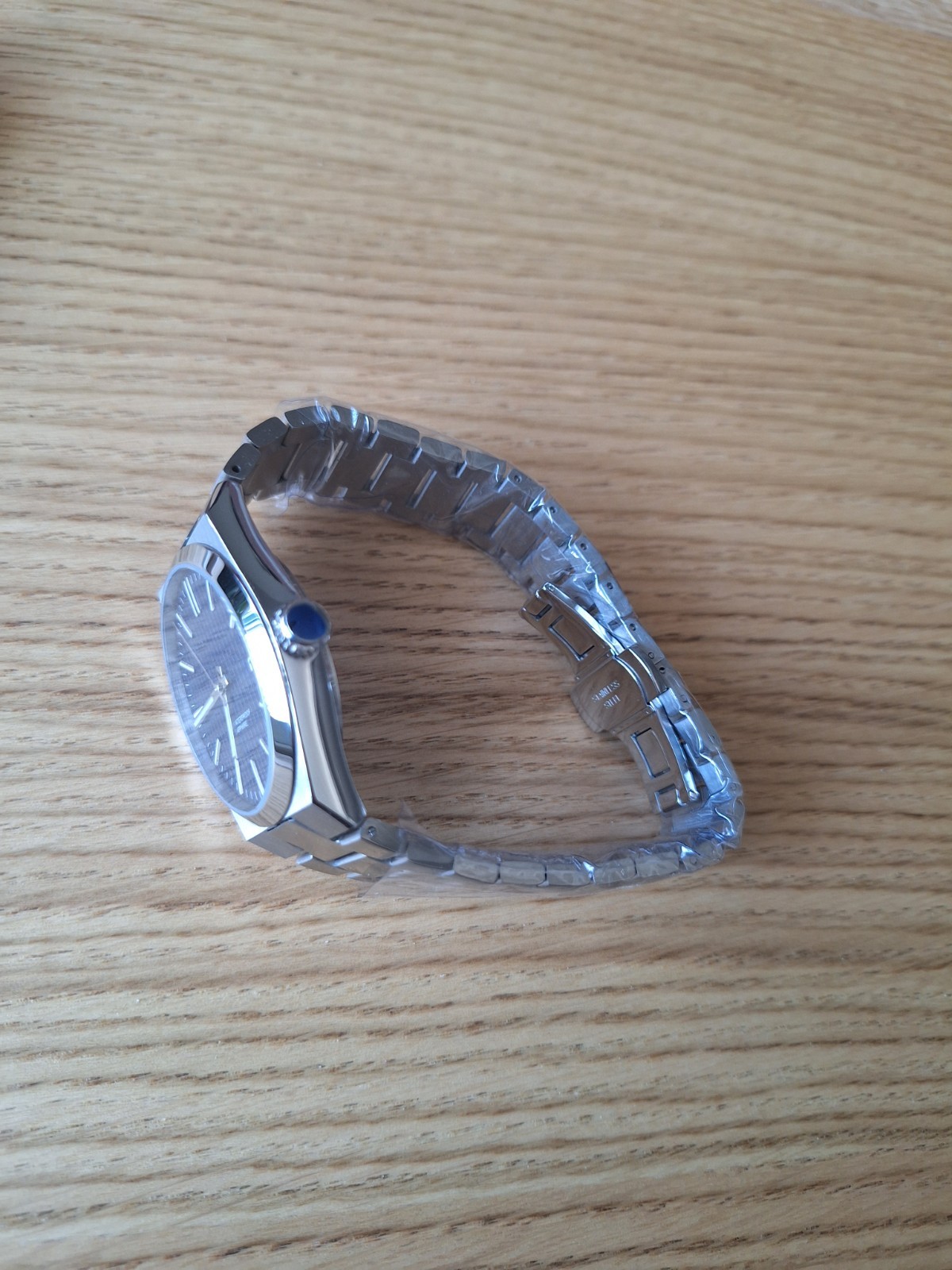 40mm Custom Homage Watch – Blue Textured Dial, Sapphire Crystal, Miyota Quartz