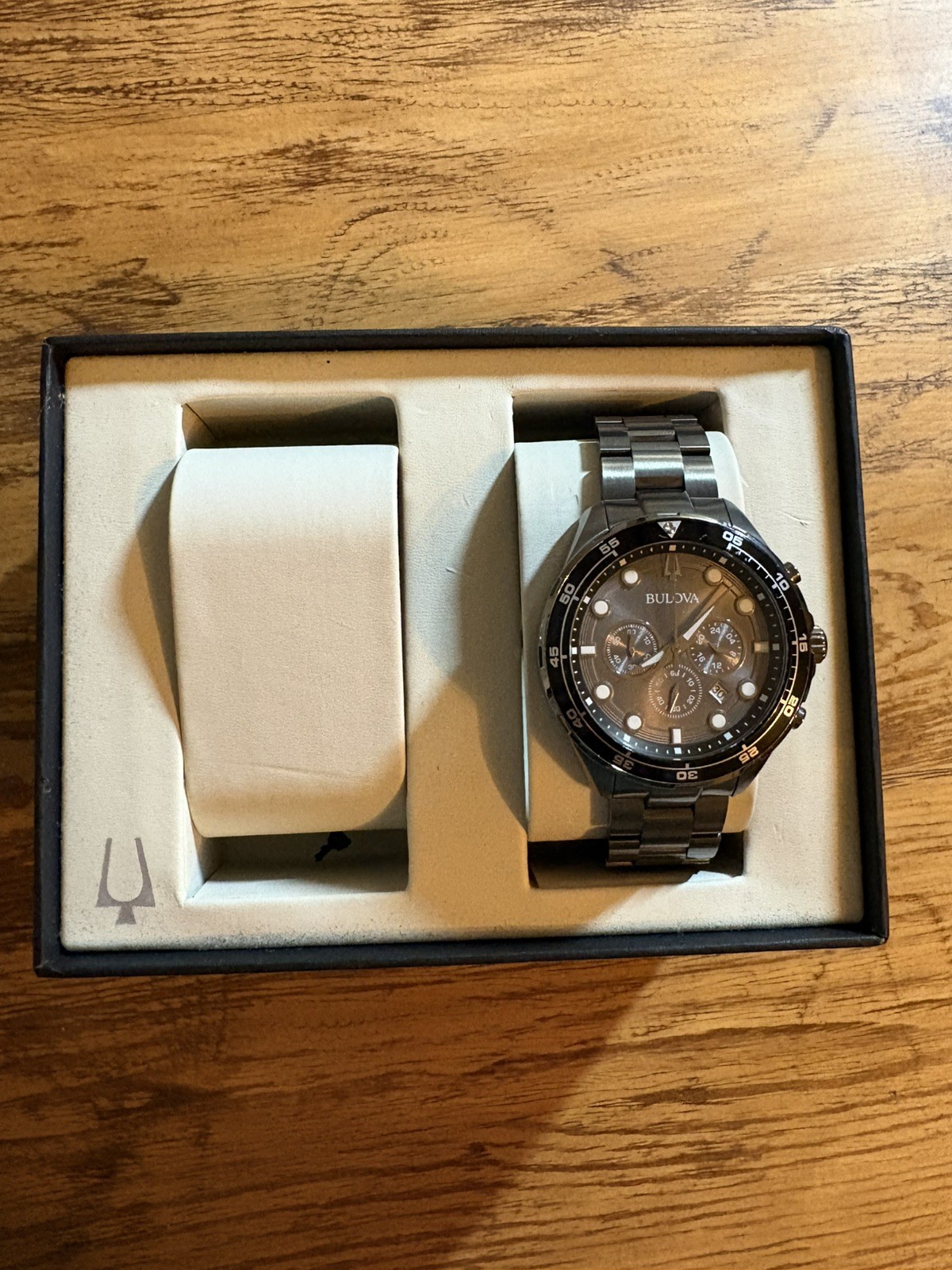 Bulova Classic Chronograph Men’s Watch (98K104); Slightly Used Condition; in Box
