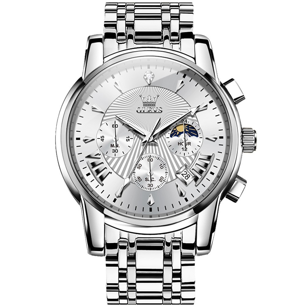 OLEVS 2892 Luminous Multifunctional Male Gift Top Quality Casual Quartz Watch