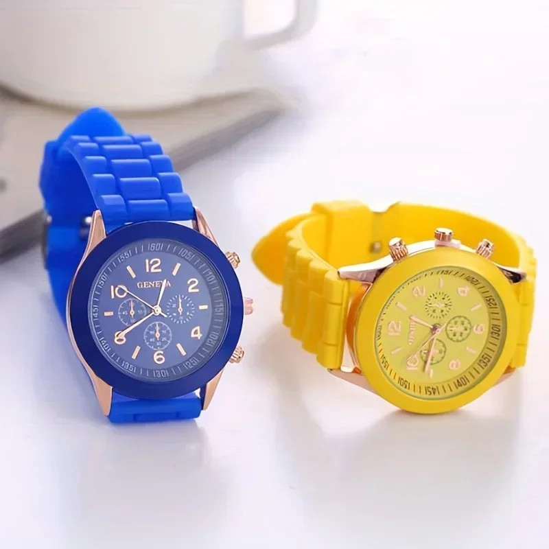 Kids Silicone Rubber Jelly Colors Wrist Watch Rainbow Watch Children Boys Girls