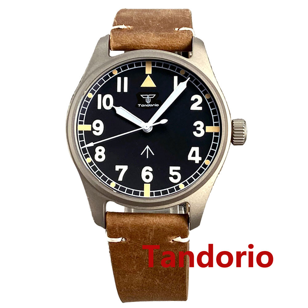 39mm Titanium Pilot Sapphire Glass 20ATM Diver NH35A PT5000 Automatic Men Watch