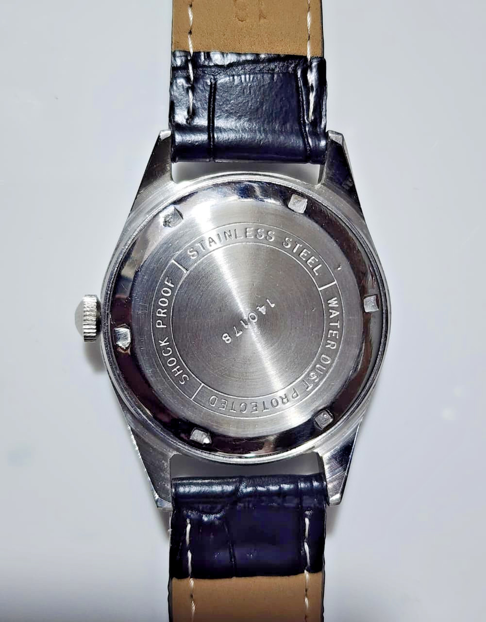 Rare HMT Pilot Purple Sunburst Dial 17 Jewels Mechanical Hand Winding Watch Ind