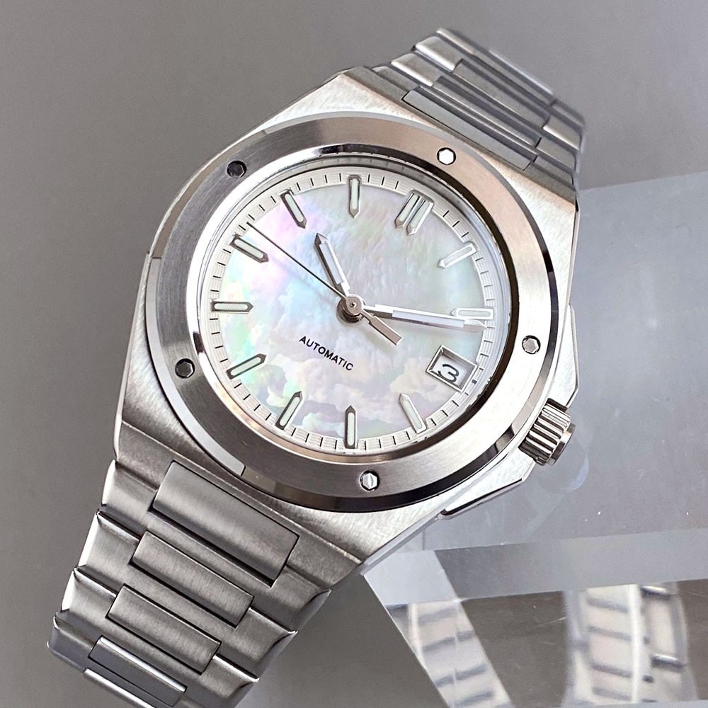 MOP Shell Dial NH35A Steel 20ATM Dive 40mm Mechanical Men Watch Sapphire Lume