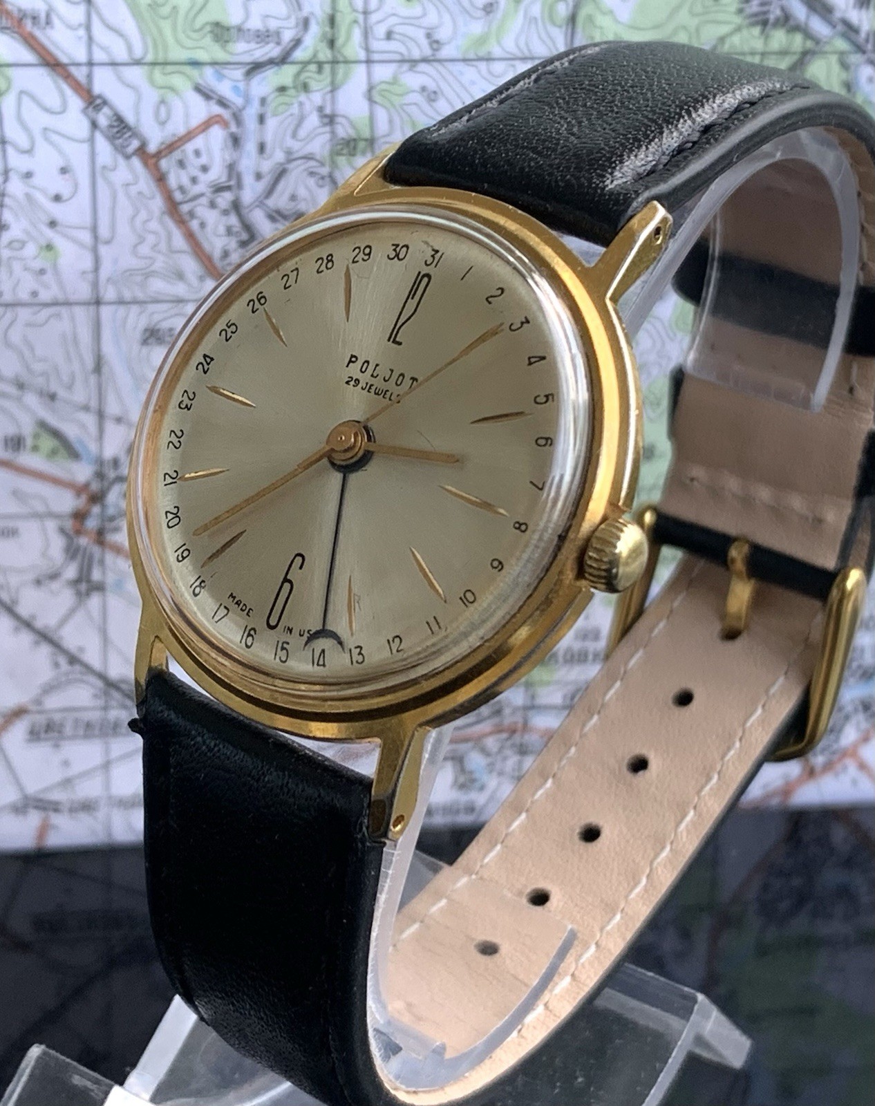 Poljot De Luxe Automatic 29 Jewels “Cosmos” USSR Vintage Men’s Watch Gold Plated