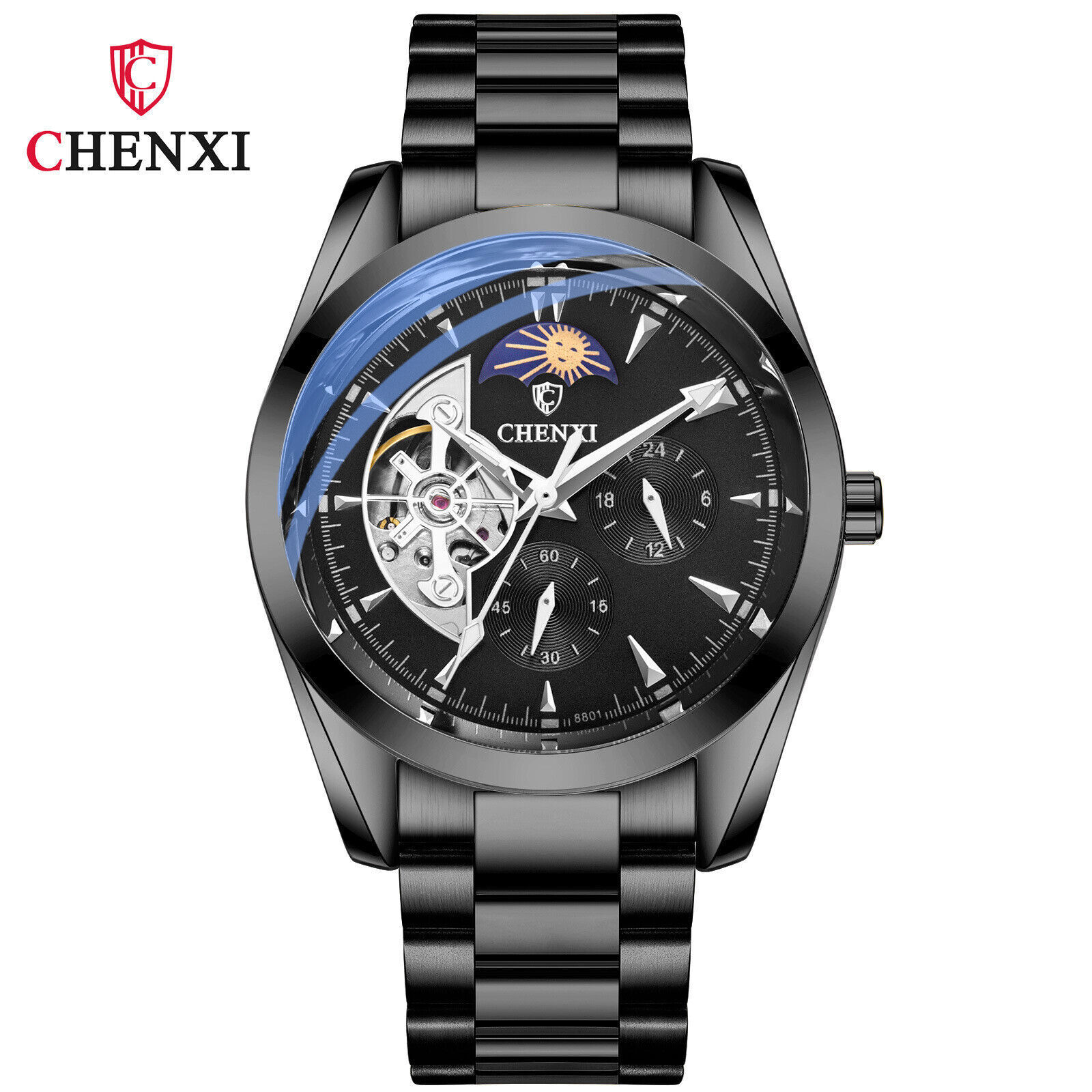 CHENXI Mechanical Automatic Watch Full Steel Watch for Business Male Wristwatch