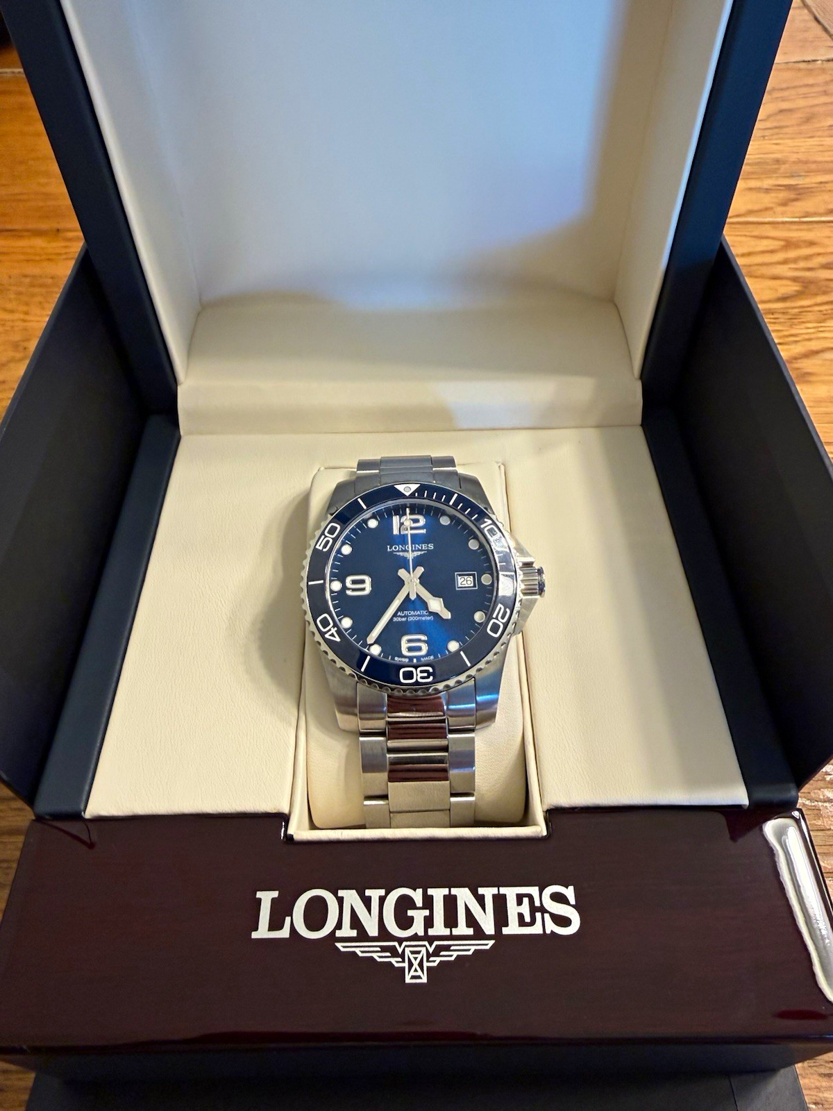 Longines HydroConquest 41mm Automatic Blue Dial 300m Diver FULL SET