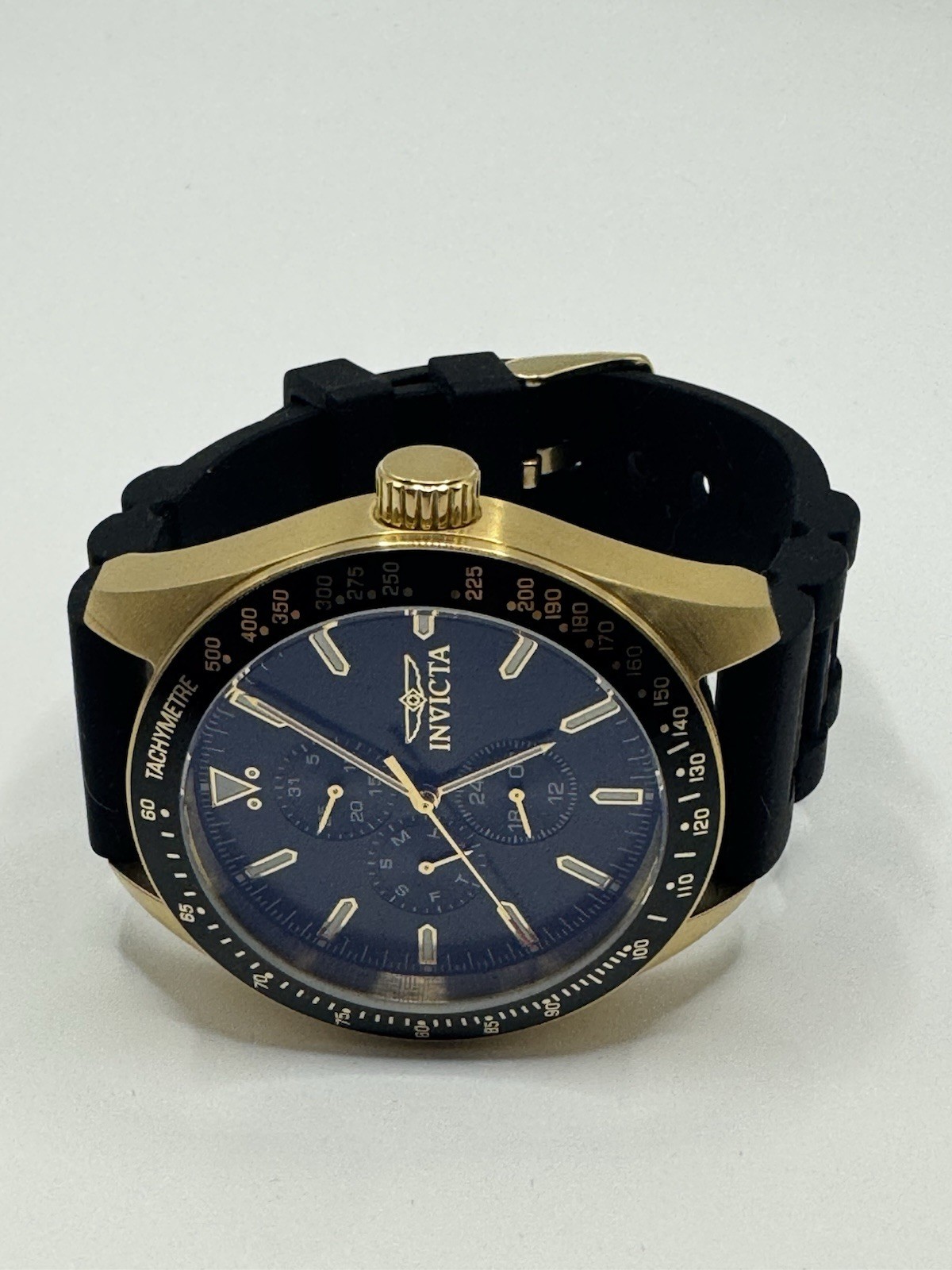 **NEW** Invicta Aviator Nomad Mens – 45mm, Black Silicone (38404) Original Box