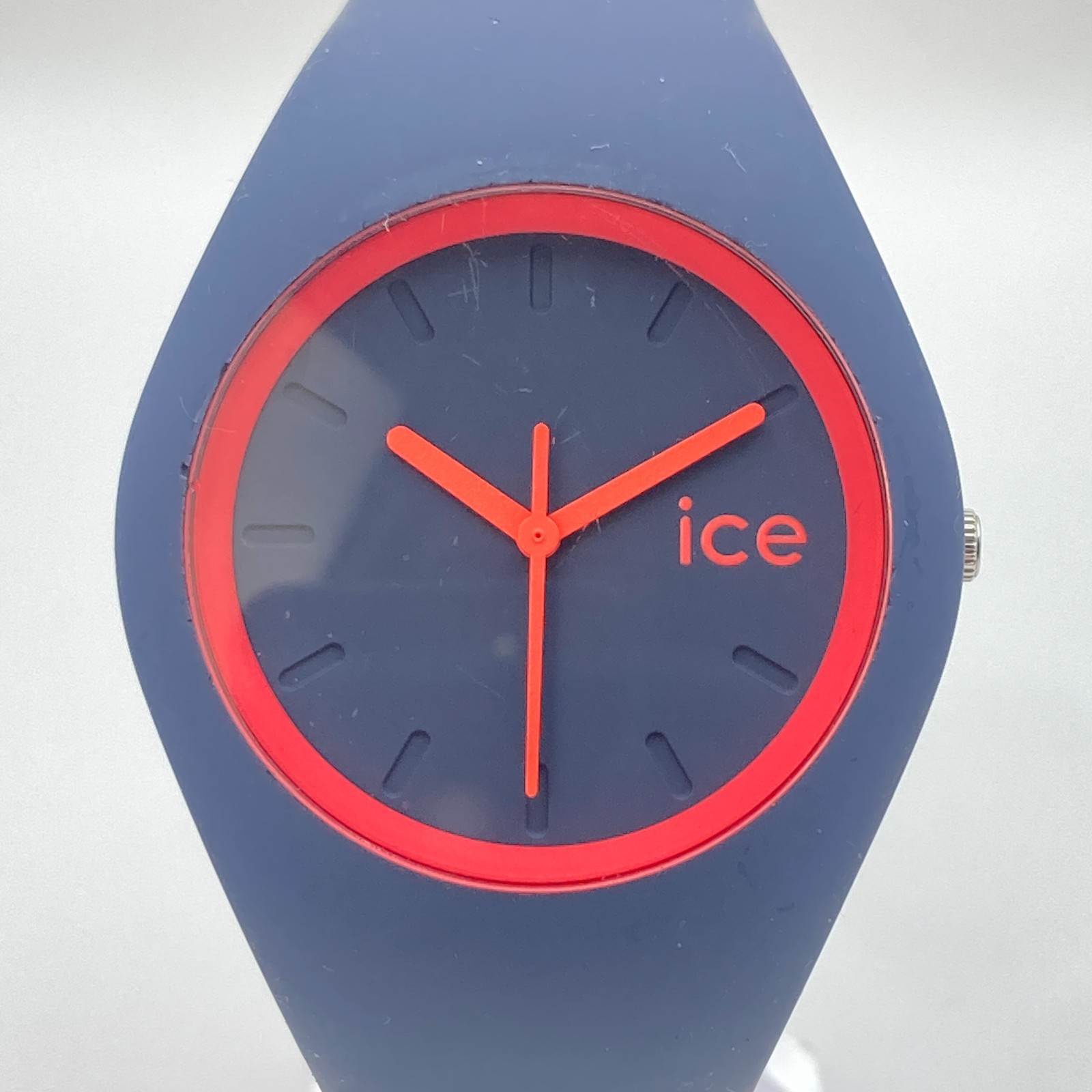 Ice Watch Duo Men’s Watch 39mm Gray Neon Orange WR 100M New Battery 9″