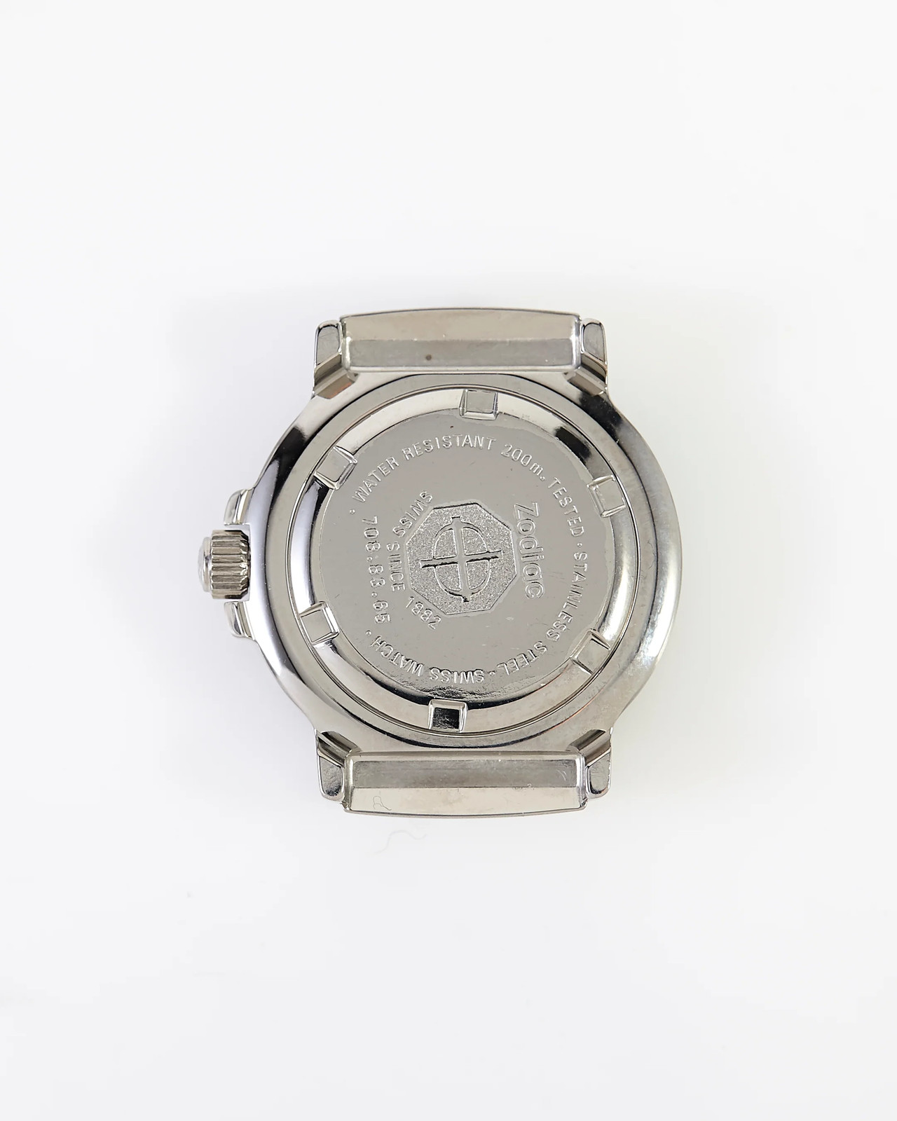 Zodiac Rare NOS 30mm Swiss Formula 200m Diving Watch Head Gray Dial Black Bezel