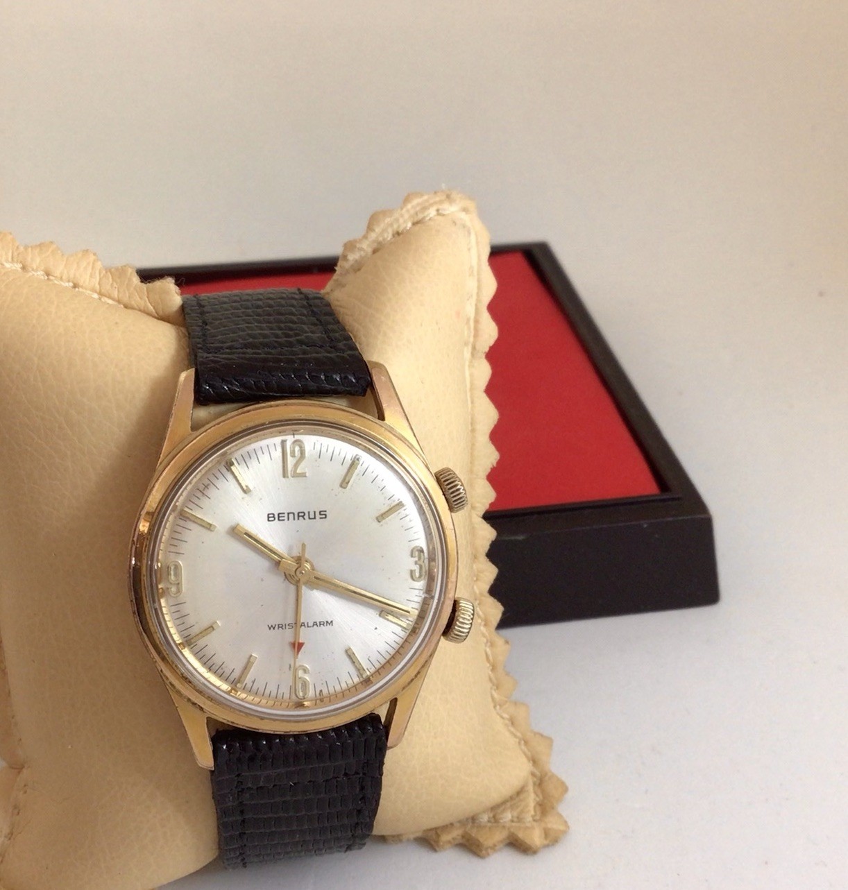 Vintage BENRUS WRIST ALARM Mod. DS10,Ref.3021,Cal.AS 1475, 17J,Ca.1960s,Working.