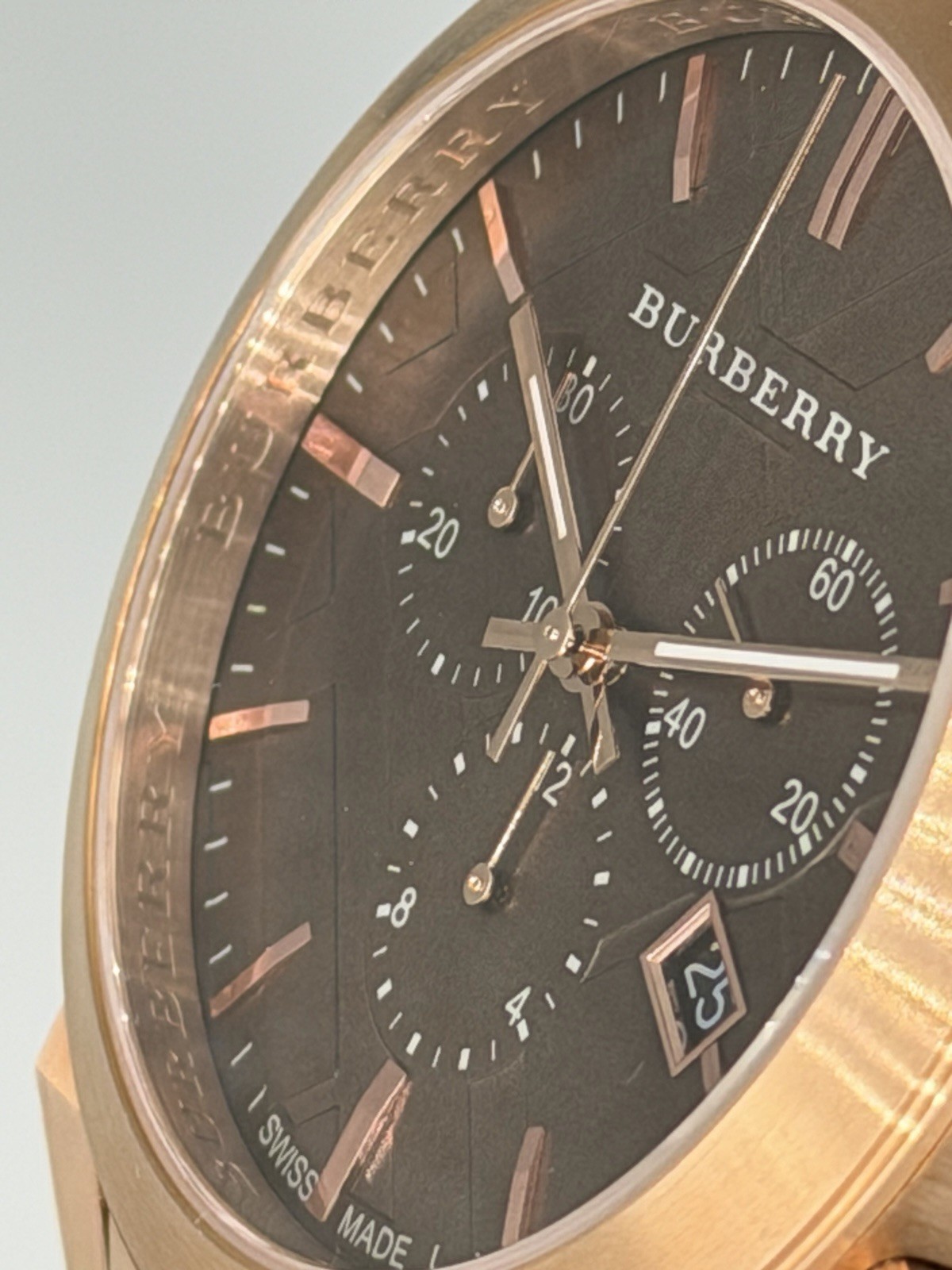 BURBERRY The City BU9353 Classic Chronograph 42mm Rose Gold Unisex Wristwatch