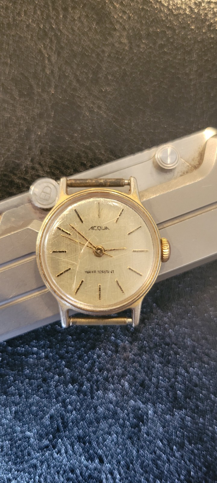 Vintage Acqua Women’s Wind Up Watch By Timex. Manufactured June 1988. Works