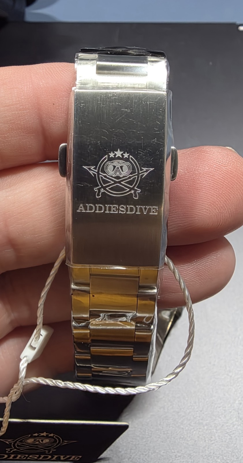 ADDIESDIVE AD2548 GMT Dive Watch Swiss Ronda 515-24H Quartz 200M Blue Wave 38mm
