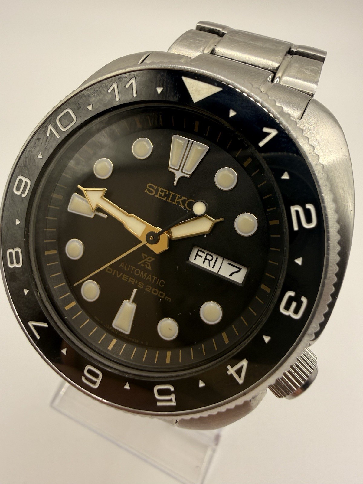Seiko Prospex Turtle SRP775 Gilt 4R36-04Y0 Automatic Diver Modded Bezel