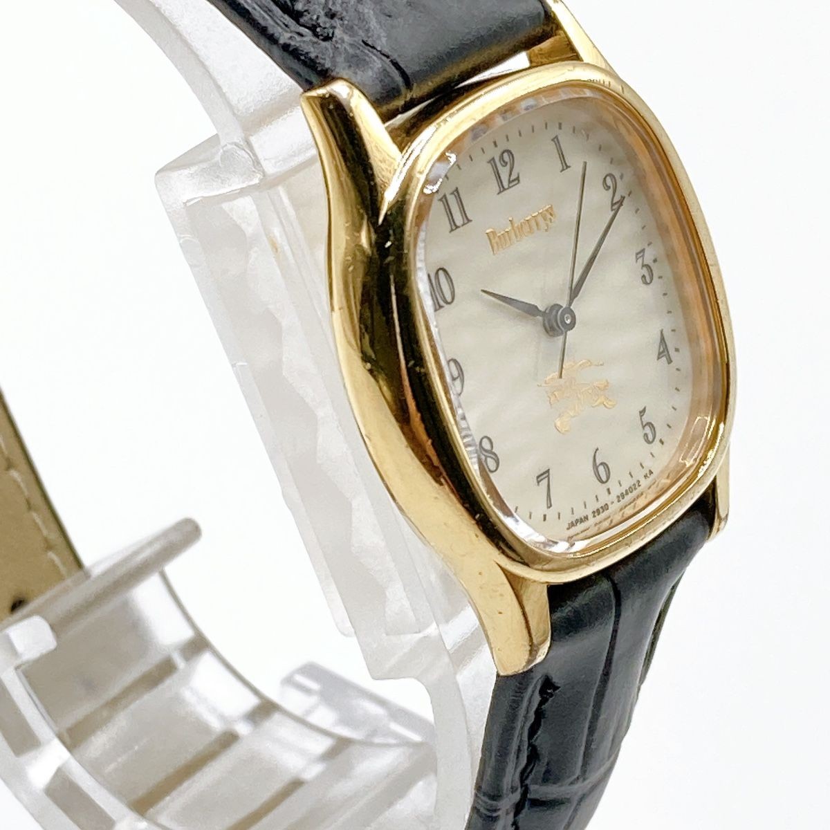 389 Burberry Ladies Watch Quartz New Battery Black Leather
