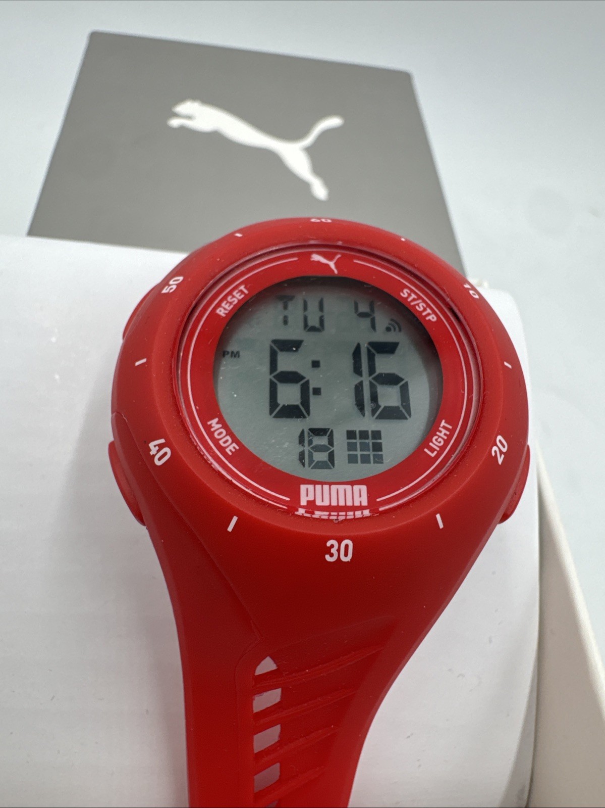 PUMA Women’s Puma 3 LCD, Red-Tone Polycarbonate Watch, P6023