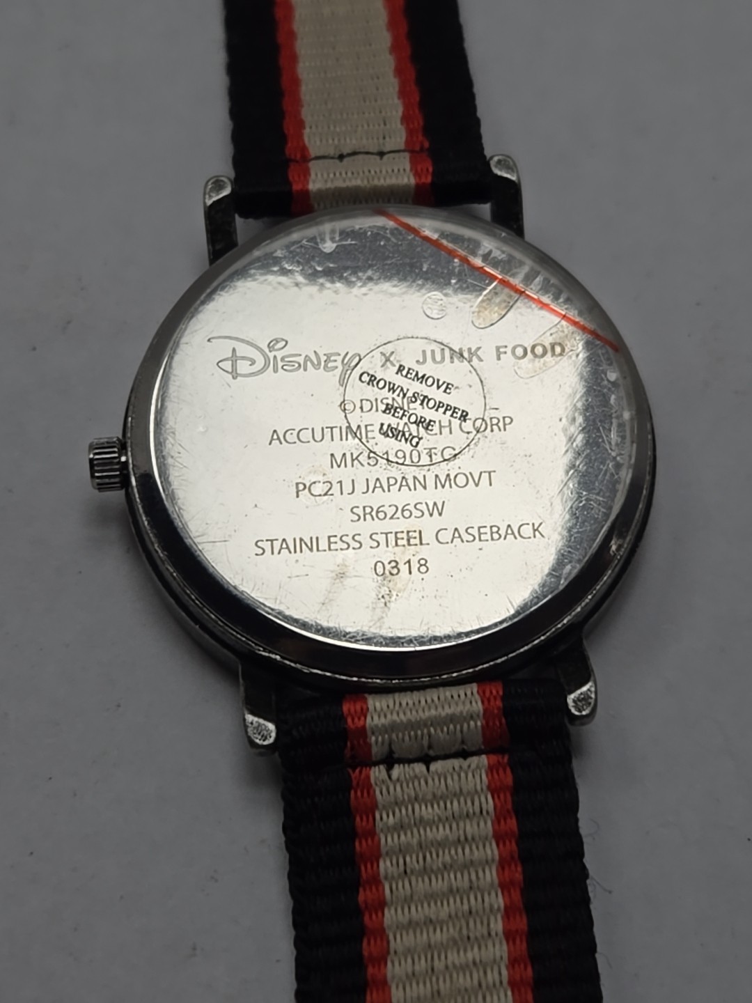 Rare Disney Mickey Mouse Ears Wrist Watch By Junk Food 0318 New Battery