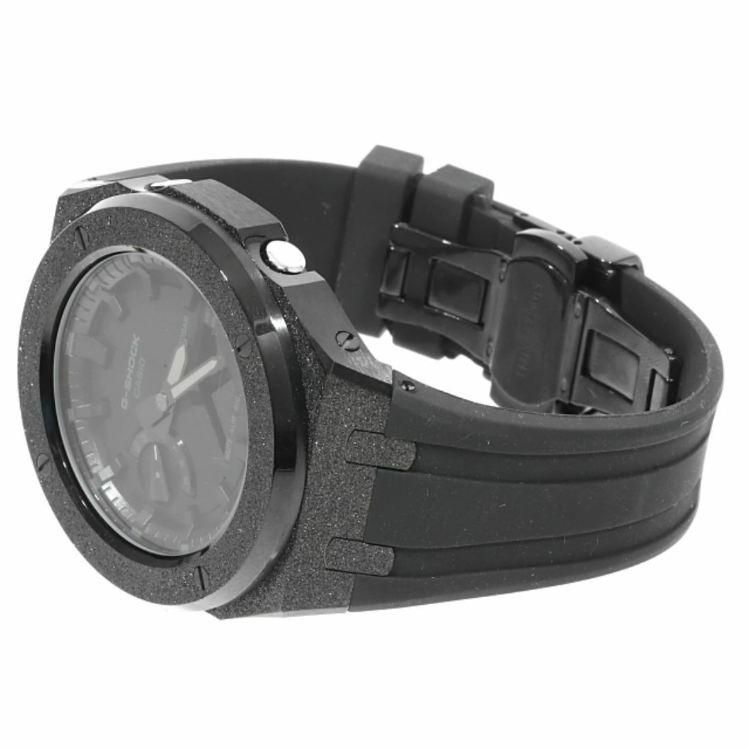 G-Shock GA2100 Frosted Custom Blackout Rubber Band Casioak Black Belt BLACKOUT G