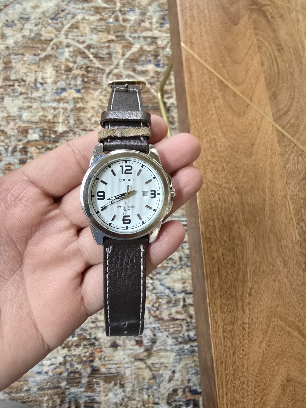 Casio Men’s Classic Quartz Watch Classic Vintage Style Stainless Steel Watch