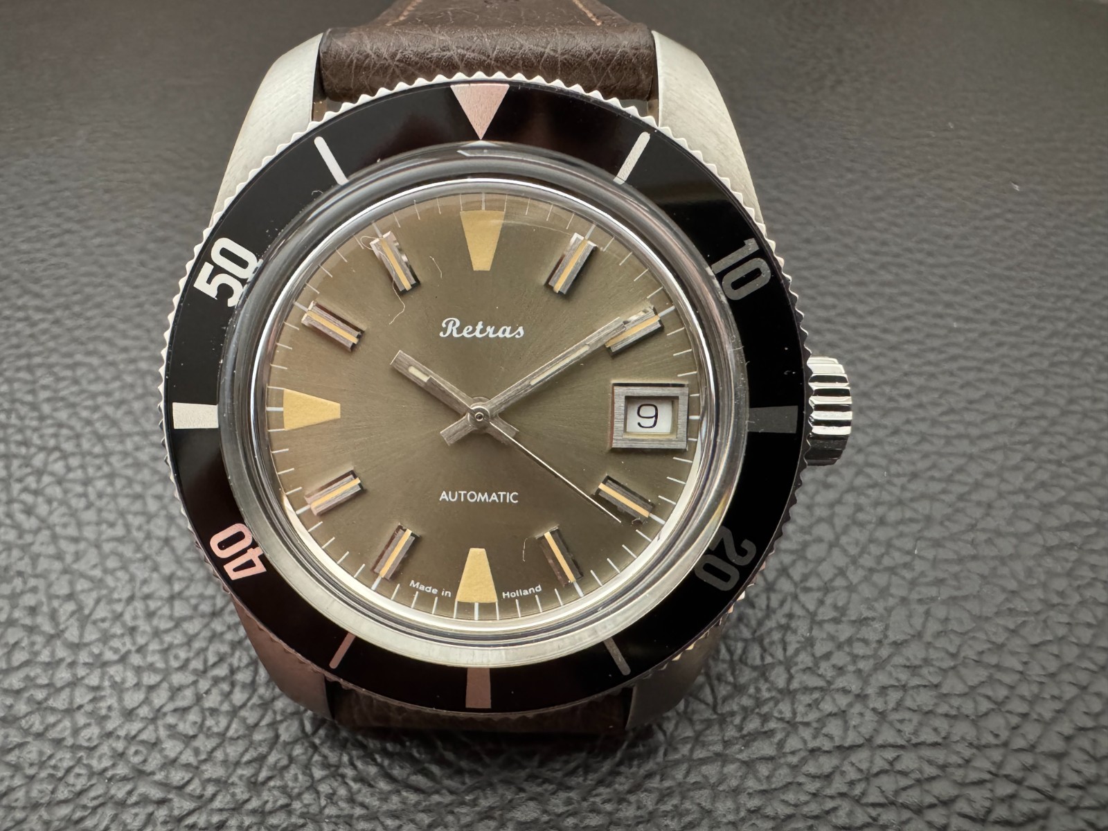 Retras Swiss Automatic Diver Watch 38.5mm STP 1-11 Limited Edition 1 of 50 Rare