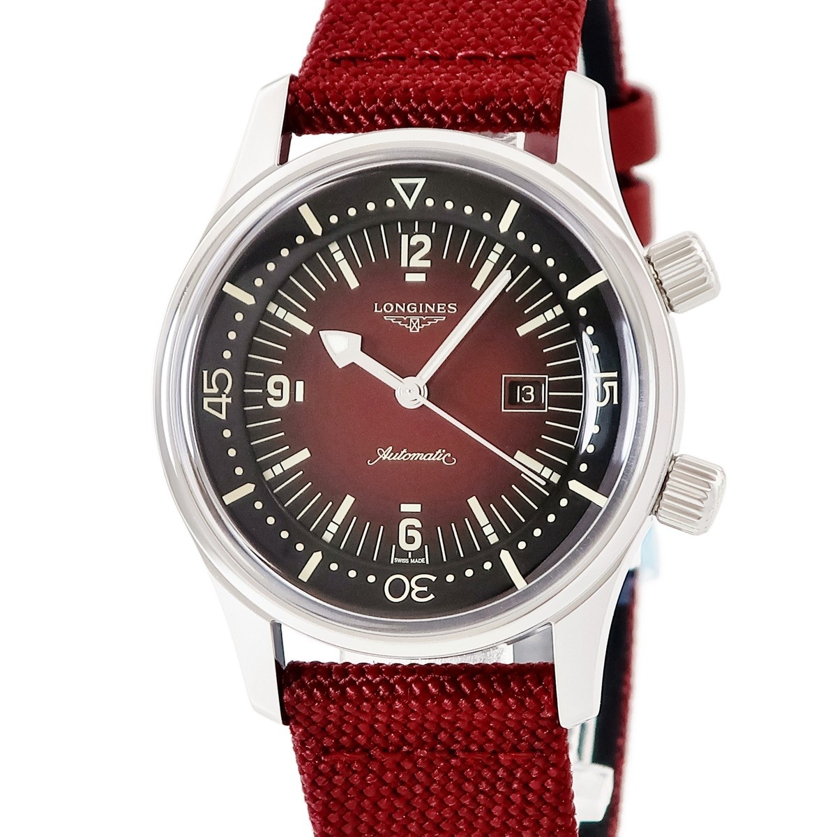 LONGINES Legend diver L3.374.4.40.2 Unused Bordeaux Inner Rotating Bezel D