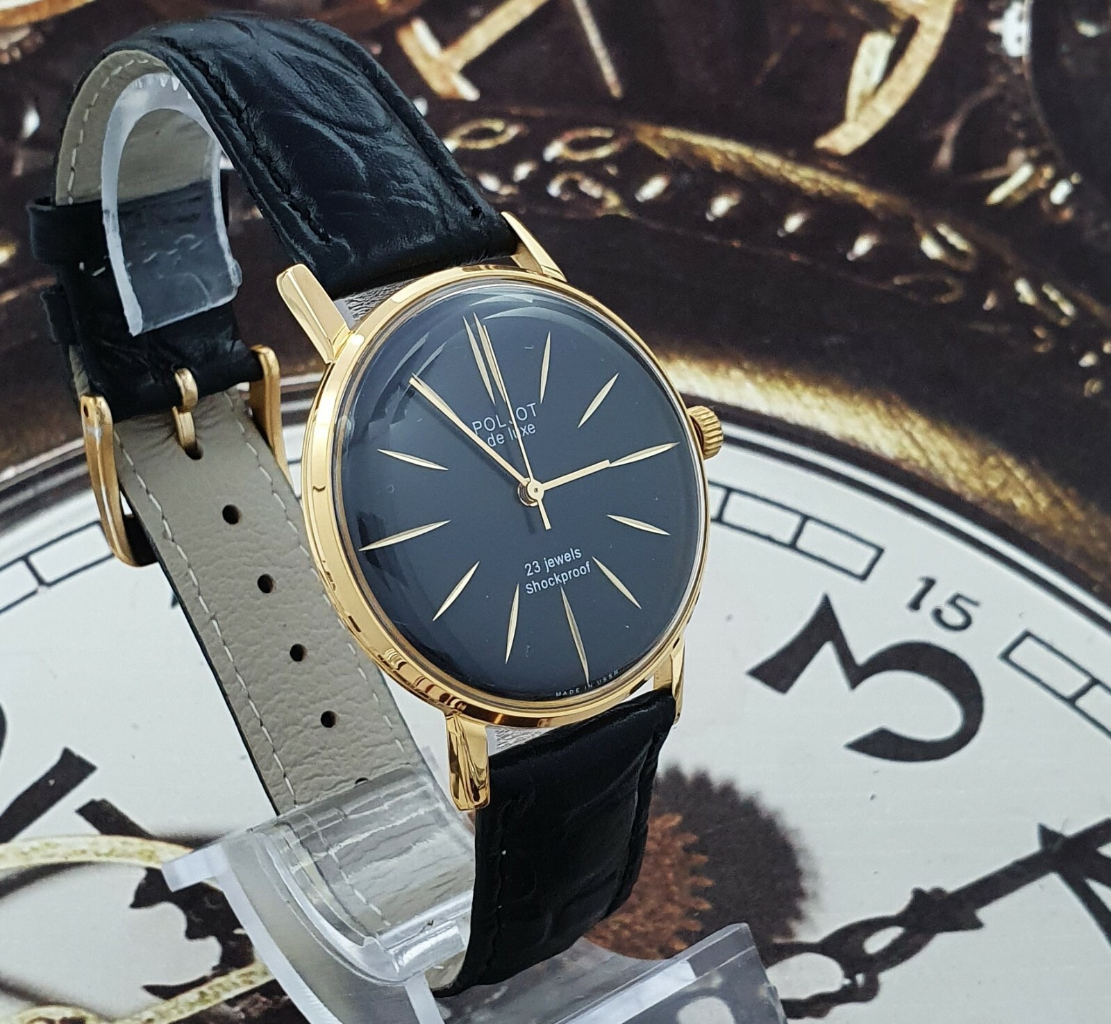 Poljot De Luxe ULTRA SLIM 2209 Dress Men’s Mechanical Watch Vintage Style USSR