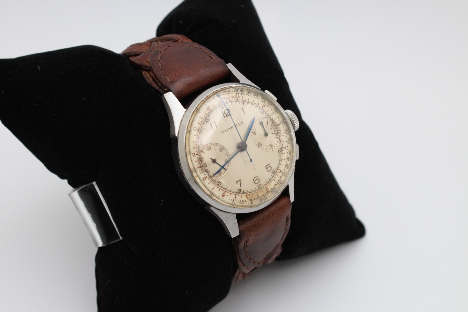 Longines Wittnauer 32mm Pilot’s Chronograph 2 Register Vintage 1940s WWII Era